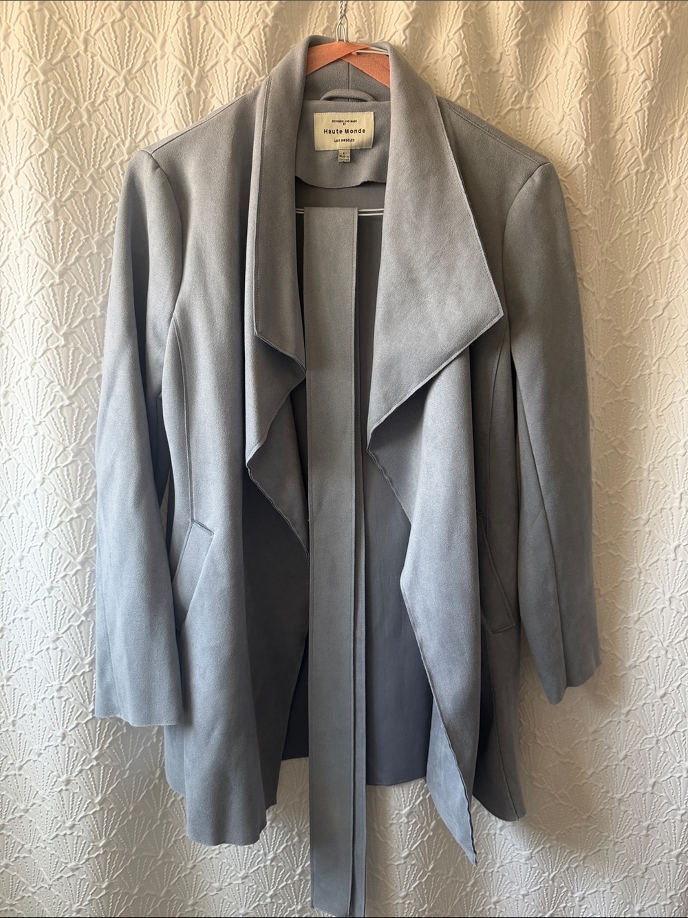 Haute Monde Light blueDraped Open-Front Blazer